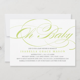 Elegant Oh Baby| Einladung zur Kinderdusche