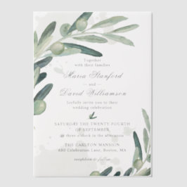 Elegant Olive Sprig Branch Grüne Hochzeit