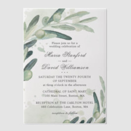 Elegant Olive Sprig Branch Grüne Hochzeit