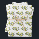 Elegant Olives Geschenkpapier Set<br><div class="desc">Ein originelles Olivendesign, ideal für die festliche Jahreszeit oder für jeden Anlass.</div>