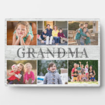 Elegant Oma 6 Foto Collage Wood Mother Day