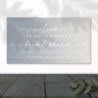 Elegant Ombre Ivory & Blue Brautparty Willkommen