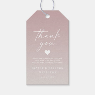 Elegant Ombre Mauve & Off-White Wedding Vielen Dan Geschenkanhänger