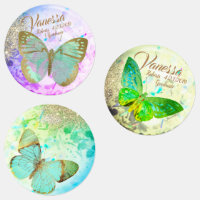 Elegant Opal Silver Golden Butterfells
