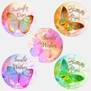 Elegant Opal Silver Golden Butterfells Etiketten
