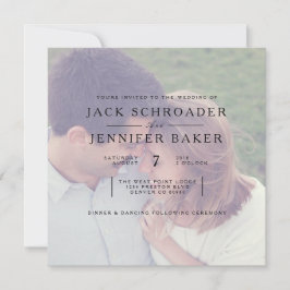 Elégant Opaque Photo Overlay Mariage Invitation