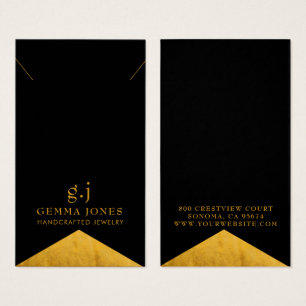 Elégant or BlackGold Foil Edge collier bijouterie