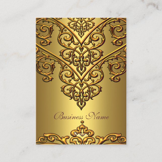 Elégant or Carte de visite sur revêtement d'or (Devant)
