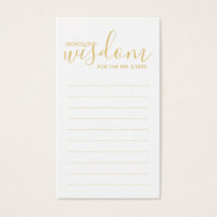 Élégant or et blanc Mariage mots de sagesse