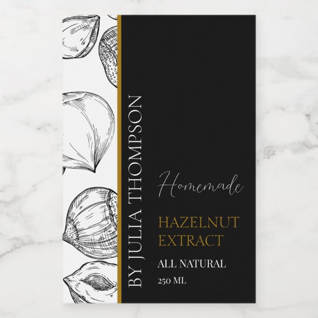 Élégant or maison Étiquette d'extraction de noiset (Étiquettes simples)