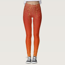 Elegant Orang Yellow Glitter Pattern