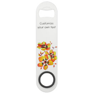 Elégant Orange Flowers - Customisez votre propre