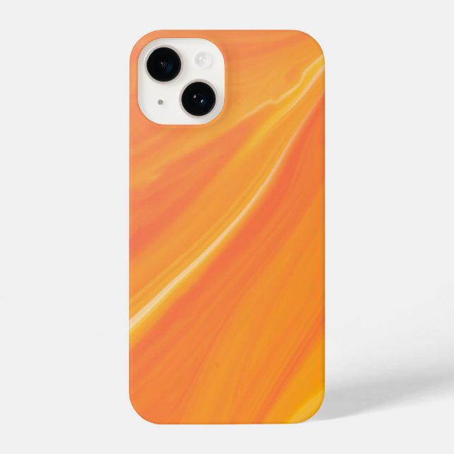  Elegant Orange Marble  iPhone 14 Hülle (Rückseite)