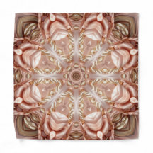 Elegant Orange Peach Floral Bandana