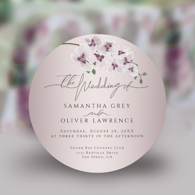 Elegant Orchid Botanical Wedding Invitation (Von Creator hochgeladen)