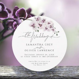 Elegant Orchid Minimalist Wedding Invitation