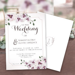 Elegant Orchid Wedding Invitation Card Einladung