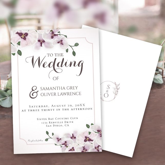 Elegant Orchid Wedding Invitation Card Einladung (Von Creator hochgeladen)