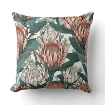 Élégant oreiller à lancer de Protea