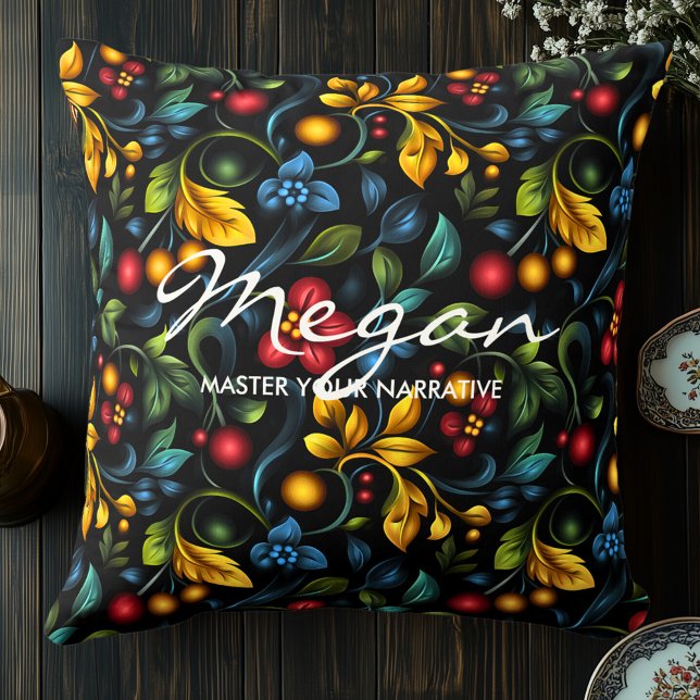 Elégant Oreiller à lancer décoratif Khokhloma insp (Créateur téléchargé)