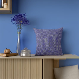 Élégant oreiller à lancer Motif Diamond Indigo