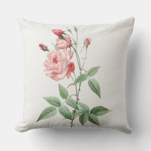 Elégant oreiller simple à lancer floral