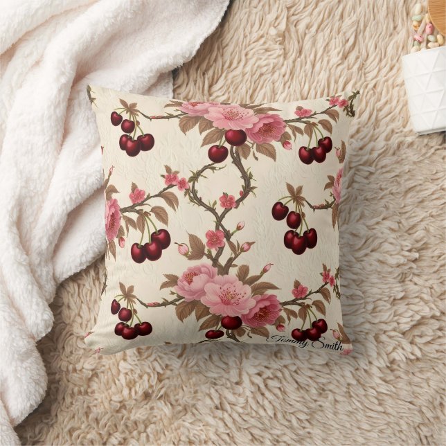 Elégant Oreillers à lancer en fleur de cerisier -  (Couverture)