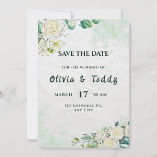 Elegant Organic Modern Wedding Save The Date