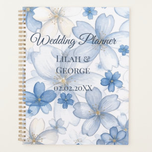 Élégant Organiseur de Mariage Fleuris Bleu Personn