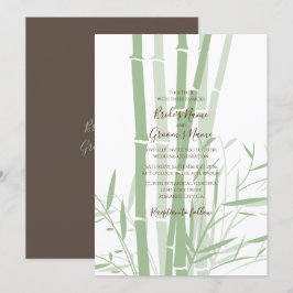 Elegant Oriental Bamboo Einladungen für Hochzeiten