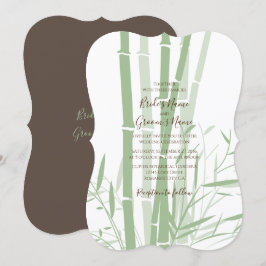 Elegant Oriental Bamboo Einladungen für Hochzeiten