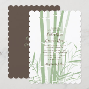 Elegant Oriental Bamboo Einladungen für Hochzeiten
