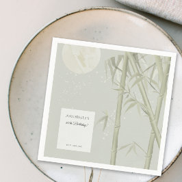 Elegant Oriental Bamboo Geburtstagsparty Serviette
