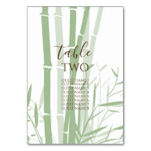 Elegant Oriental Bamboo Wedding Guest Names