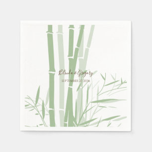 Elegant Oriental Bamboo Wedding Serviette