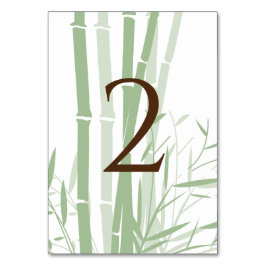 Elegant Oriental Bamboo Wedding Tischnummer