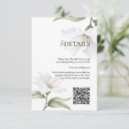 Elegant Oriental Magnolia Wedding Begleitkarte