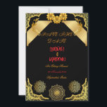 Elegant Ornate Black Wedding Pre Invite Save The Date<br><div class="desc">Announce your special day in timeless luxury with this black and gold Save the Date card. Featuring a rich matte black background and an ornate full golden frame, this elegant design is perfect for grand, formal, and evening weddings. The refined gold typography and royal detailing create a sophisticated first impression...</div>