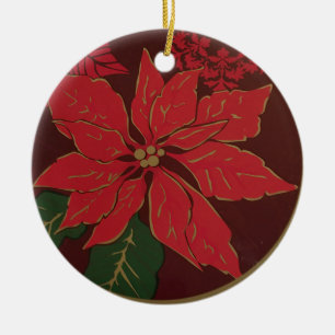 Élégant ornement Poinsettia