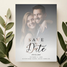 Elegant Overlay Gradient Grey Shades Photo Wedding