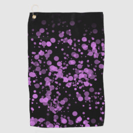 Elegant Paint Splattered Lila Confetti Golfhandtuch