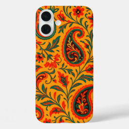 Elegant Paisley Floral Pattern iPhone 16 Plus Hülle