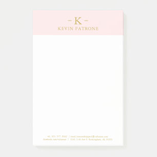 Elegant Pale   Gold-Minimalistischer Text Post-it Klebezettel