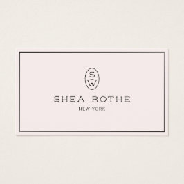 Élégant Pale Rose Professionnel Monogramme moderne