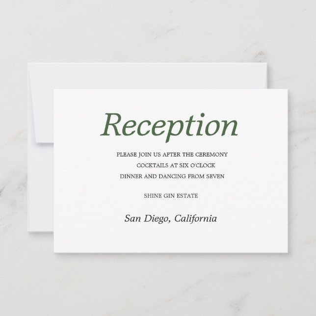 Elegant Palm Tree Chic Wedding RSVP Karte (Vorderseite)