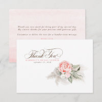 Elegant Pampas Grass Pink Floral Vielen Dank