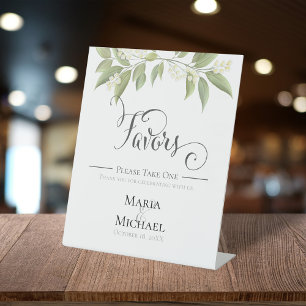 Élégant panneau de cadeaux de mariage à la gouache