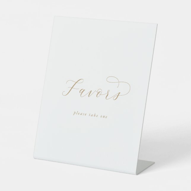 Élégant panneau de mariage avec écriture en or (Recto)