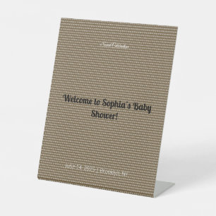 Élégant panneau de piédestal Baby shower   Floral 