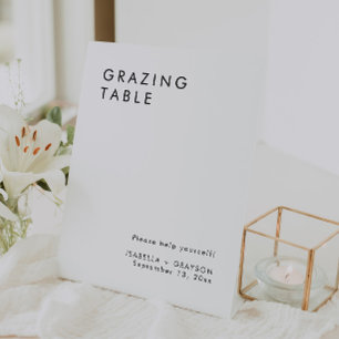 Élégant panneau de table de pâturage de mariage
